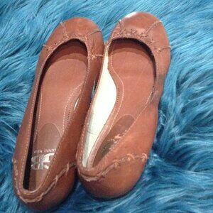 GB Gianni Bini "6.5 Brown leather ballet flats, quiet luxury, collegiate, preppy